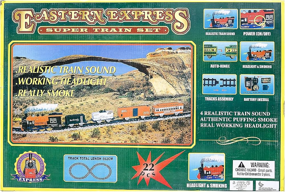 Classic Express Train Set with Tracks – 22 Pieces