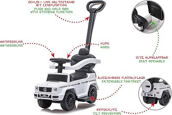 Luxury SUV Ride-On Push Car with Parent Handle
