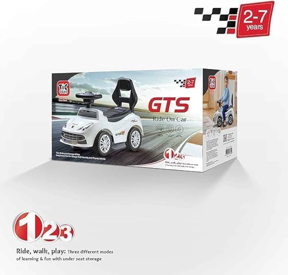 GTS Sports Ride-On Car with Under-Seat Storage