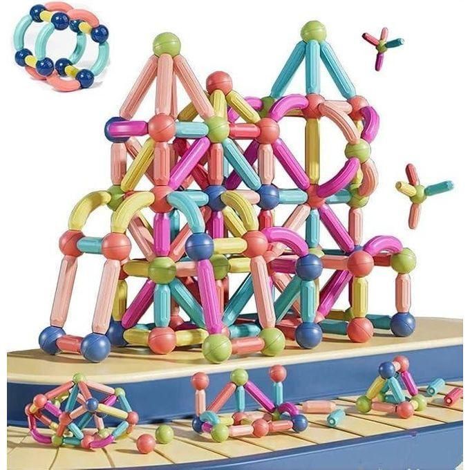 Magnetic Sticks & Balls Building Set – 64 Pieces