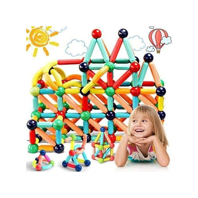 Magnetic Sticks & Balls Building Set – 64 Pieces