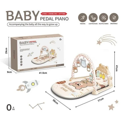Baby Kick & Play Pedal Piano Gym Mat – Teddy Bear