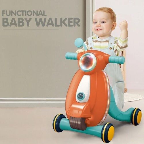 Scooter-Style Baby Walker with Lights & Music