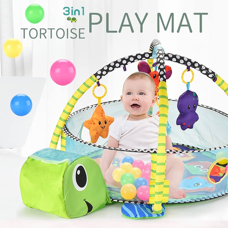Turtle Baby Play Gym & Ball Pit