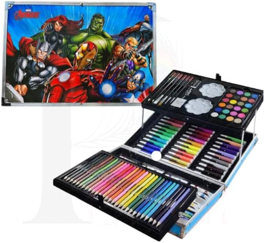 Superhero Art & Coloring Set in Aluminum Case