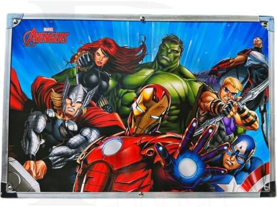 Superhero Art & Coloring Set in Aluminum Case