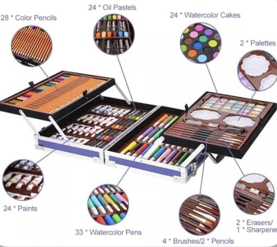 Superhero Art & Coloring Set in Aluminum Case
