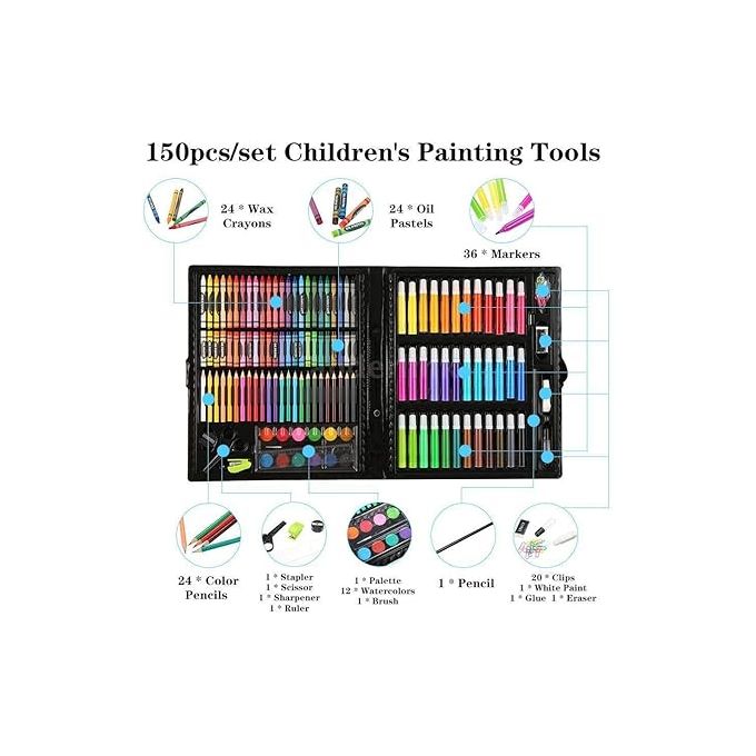 Kids Art Set in Carry Case – 150 Pieces