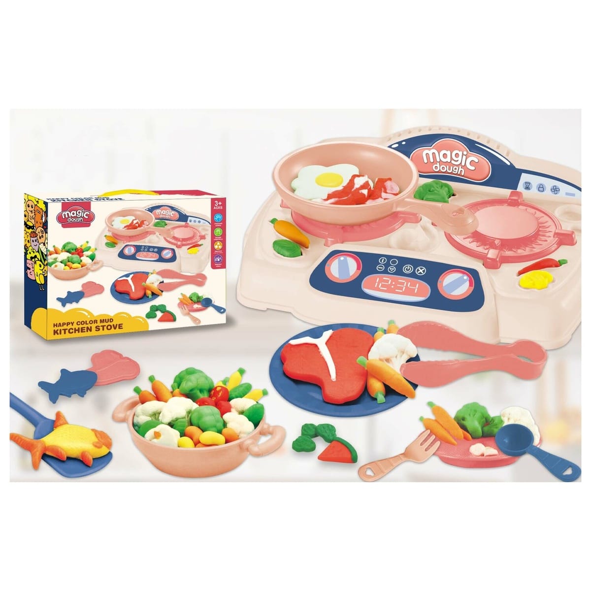 Magic Dough Kitchen Stove Playset