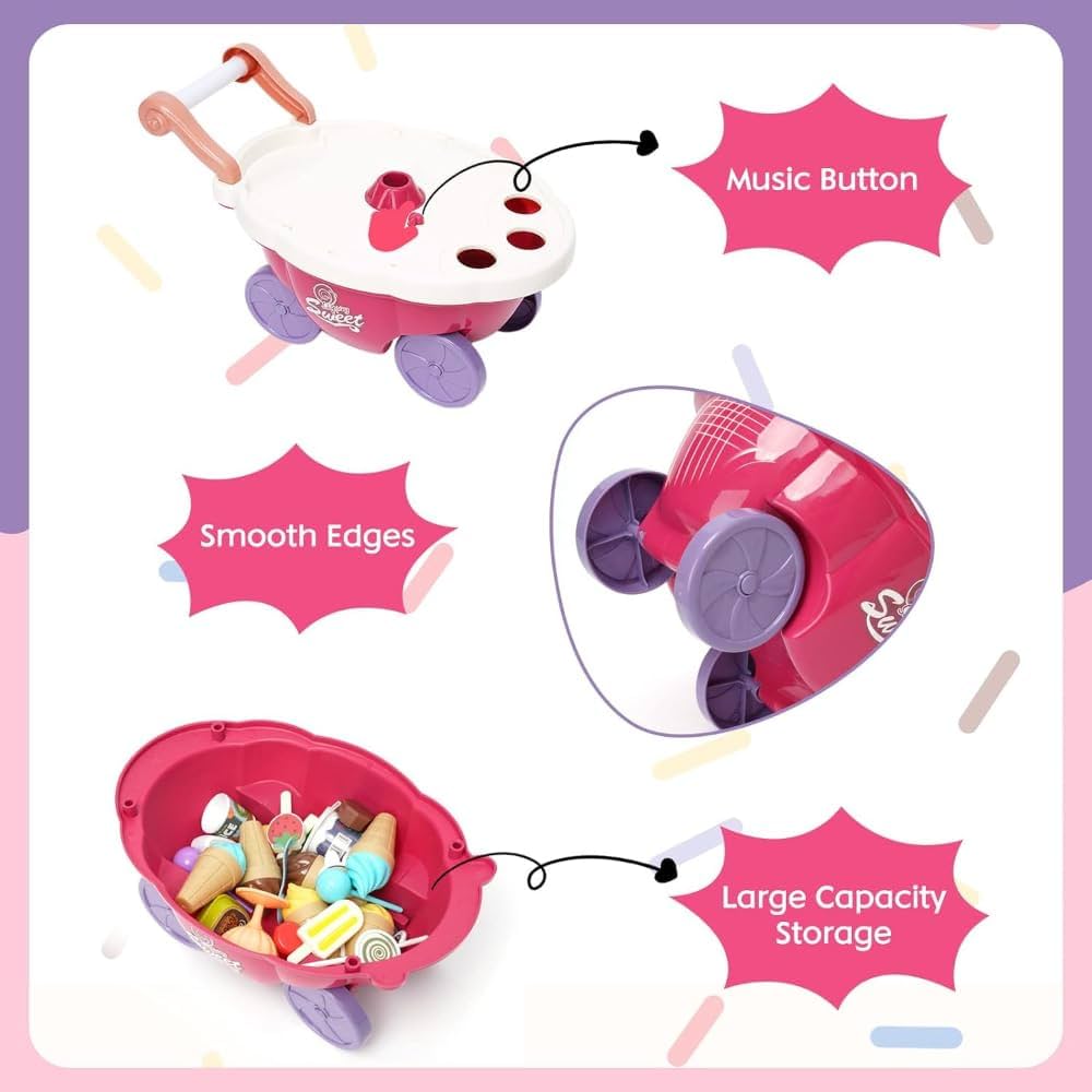 Ice Cream & Candy Cart Playset with Lights & Music