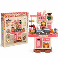 Mini Kitchen Playset with Steam Effect – 44 Pieces