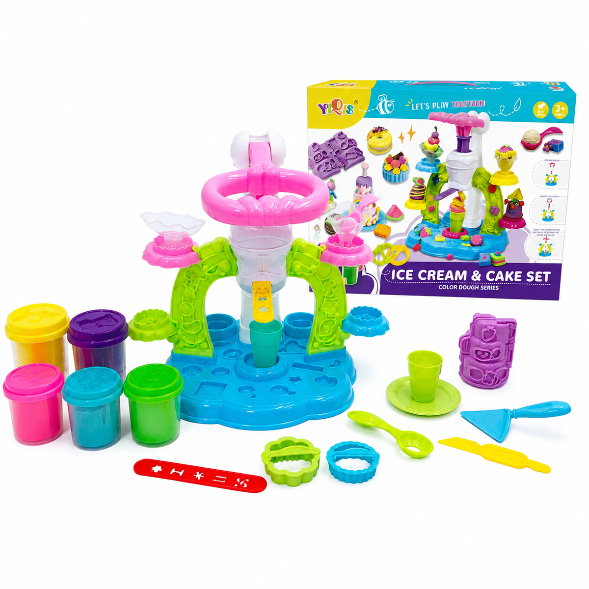 Color Dough Ice Cream & Cake Factory Set