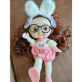 Cute Curly Hair Doll with Glasses