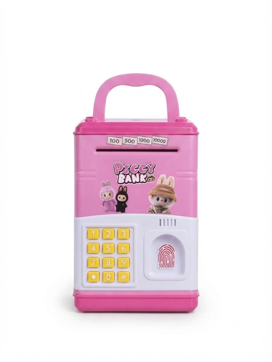 Kids Electronic Piggy Bank Safe with Password & Fingerprint