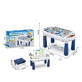 6-in-1 Police Puzzle Table with Stool & Drawing Board