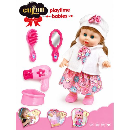 Baby Doll That Drinks & Wets with Potty, Bottle & Accessories