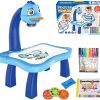 Projector Drawing Kit, Kids Tracing and Drawing Projector Toy with Light and Music Learn to Draw Playset, Projection Drawing Board for Kids Graffiti, Projector Drawing Board for Kids for 3-8 Years